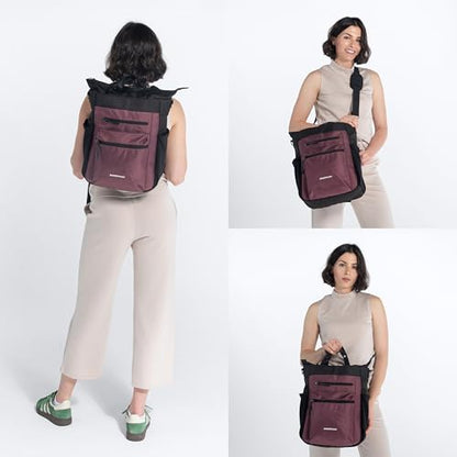 Sherpani Soleil, Anti Theft Convertible Backpack, 3 in 1 Tote, Crossbody Purse, 18L Travel Bag, Fits 13” Laptop (Smoky Orchid) - color: Smoky Orchid