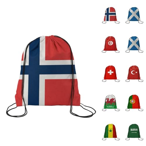 TREBIN 2026 Soccer Cup Drawstring Backpack, Soccer Gym Bag in National Flag Colors, Sports Bag Sackpack Cinch Bag (Egypt Fan) - color: Egypt Fan