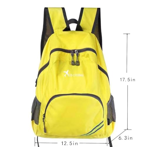 Geboldil Men's and women's waterproof backpack traveling backpack yellow - color: Yellow