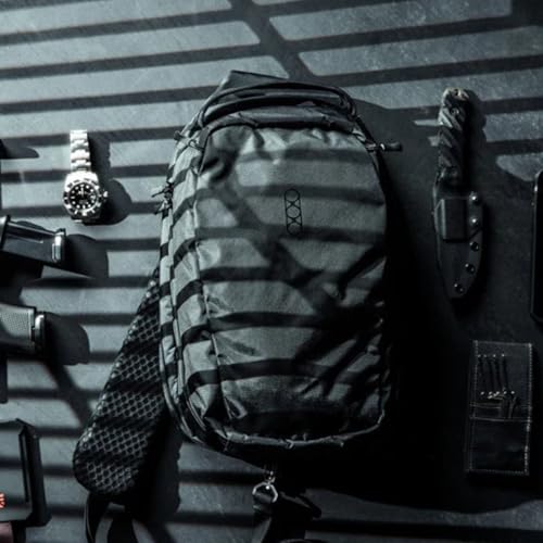 Eberlestock Fade Sling Pack - EDC Crossbody Sling Backpack - Ambidextrous Access to All Compartments - Quick Access - color: Steel, size: X-Large