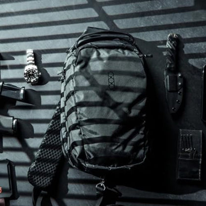 Eberlestock Fade Sling Pack - EDC Crossbody Sling Backpack - Ambidextrous Access to All Compartments - Quick Access - color: Steel, size: X-Large