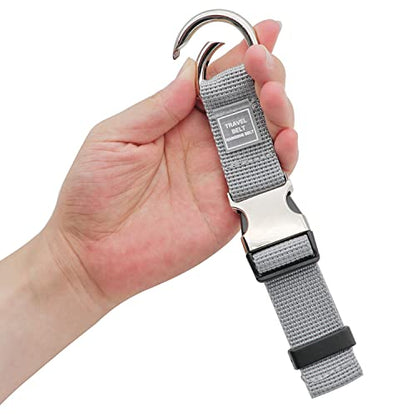 Add-A-Bag Luggage Strap Jacket Gripper, Luggage Straps Baggage Suitcase Belts Travel Accessories - Make Your Hands Free, Easy to Carry Your Extra Bags, (2X Grey) - color: 2x Grey