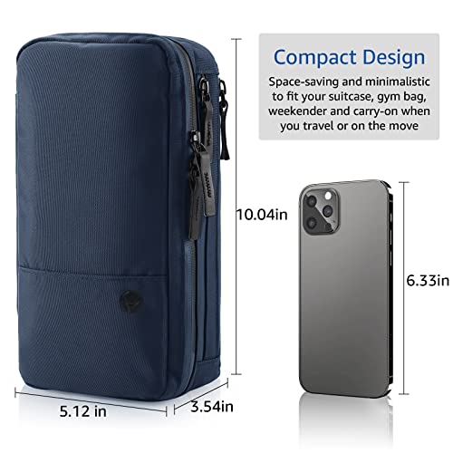 Purevave Compact Mens Toiletry Travel Bag Hanging, Mens Dopp Kit for Travel Waterproof, Wash Pouch Blue - color: Blue