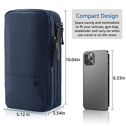 Purevave Compact Mens Toiletry Travel Bag Hanging, Mens Dopp Kit for Travel Waterproof, Wash Pouch Blue - color: Blue