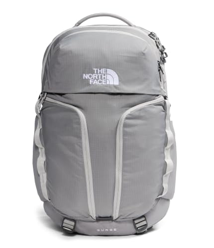 THE NORTH FACE Surge Commuter Laptop Backpack | Daypack With Water Repellent Finish, 16" Laptop Sleeve, Reflective Details - color: Stone Slab/Cumulus Cloud, size: One Size