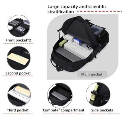Laptop Backpack Boys Teen Bookbag Kids Middle Schoolbag Women Men 18in(Black) - color: 2-black
