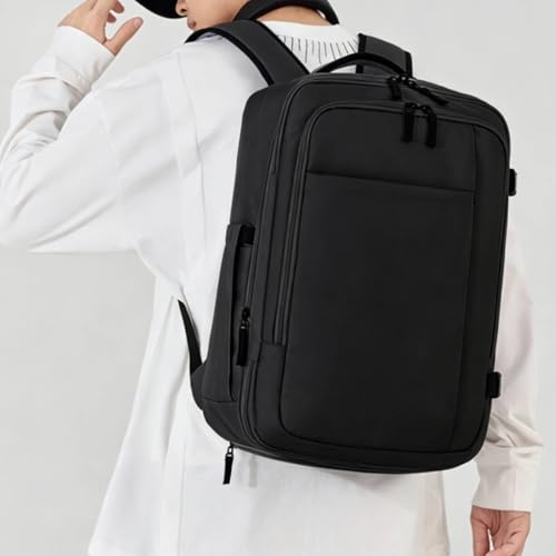 Gralara Travel Backpack with Shoe Compartment Multi-Function Large Capacity Travel Bag Tear-Resistant for Weekend Trip, Black, Black - color: Black