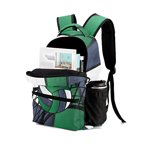 Personalized Custom Volleyball Green Black Backpack Lightweight Travel Hiking Causual Bag With Name - color: Design 2