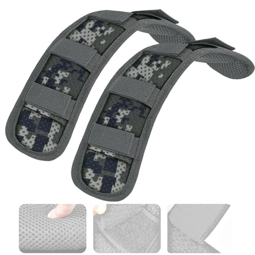 ZINMARK 2-Pack Shoulder Pad Anti-Slip Cushion Breathable Pad for for Laptop Bags, Messenger Bags, Briefcase Bags, Luggage Bags, Tool Bags, Travel Bags and Most Bags, Camouflage Gray - color: Camouflage gray