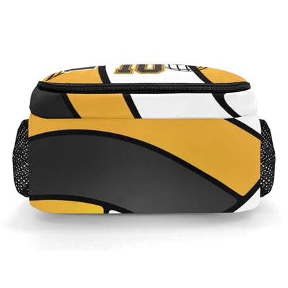 Volleyball Yellow Black White Shoulders Backpacks Casual Daypacks for Women Men Sports Party - color: Muilti 18