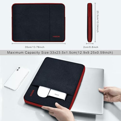 Hseok Laptop Case 13.3-14 Inch Sleeve, Water-Resistant Computer Bag Compatible with MacBook Neo/Pro 14" M5/M4/M3/M2/M1 and All 13.3" Mac Air/Pro, XPS 14 and Most Popular 13.3"-14" Notebook，B02K02 - color: B02K02, size: 13.3"