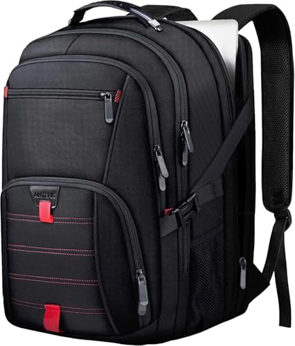 ANTERK Extra Large Backpack, 18.4 Inch Travel Laptop Backpacks for Men Women, 55L Anti Theft Water Resistant College Bussiness TSA Airline Approved Work Computer Backpack, Black - color: Black, size: 18.4 inch