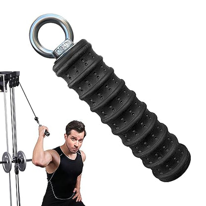 BLUSLM Ergonomic Tricep Rope Pulldown Attachments, Upgraded 27 32 40 & 47 Inch Extra Long Triceps Rope Cable Attachments for Gym, LAT Pull Down Bar for Cable Machine, Tricep Workout Cable Attachments - color: SINGLE HANDLE-1
