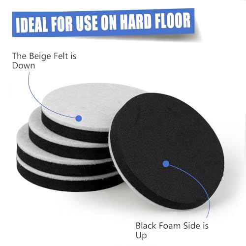 8pcs Furniture Sliders, 3-1/4" Round Sliders for Hardwood Floors, Moving Pads Sliders for Heavy Furniture, Felt Furniture Sliders for Tile Floors - Move Furniture with Ease! - size: 8pcs 3 1/4 inch