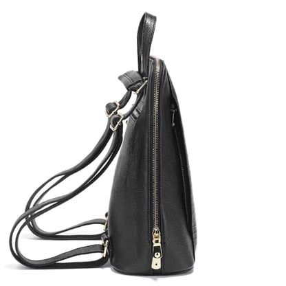 zency 100% Genuine Leather Knapsack Ladies Alligator Pattern Women Backpack For Work Laptop (black) - color: Black