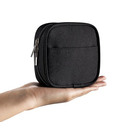 Mini Travel Carry Storage Case, Portable Charger Case Organizer, Small Pouch Compatible with MacBook Power Adapter, Tech Bag for Laptop Accessories Cables, Cords, USB Drives, Power Bank, Earphones