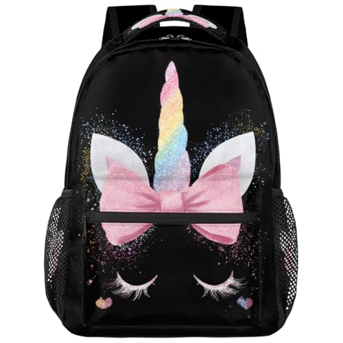 Unicorn Kids Backpack for Girl Boy Waterproof Kids Back Pack | Animal Cute School Bookbag fit Women Men Lightweight Rucksack Casual Daypack Carry On Bag for Work Hiking Camping Gym Travel - color: Animal Unicorn Cute