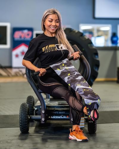 CastleFlexx Sport Mobility and Full Body Strengthening Device |Non-Elastic Stretch Strap with Super-Grip Tactical Silicone Handles for Exercise, Stretching, Therapy & Yoga |Height 5’9” Regular Camo