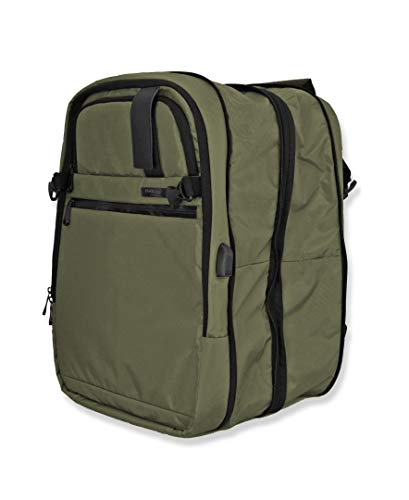 Duchamp Getaway Expandable Carry-On Backpack Suitcase - color: Olive