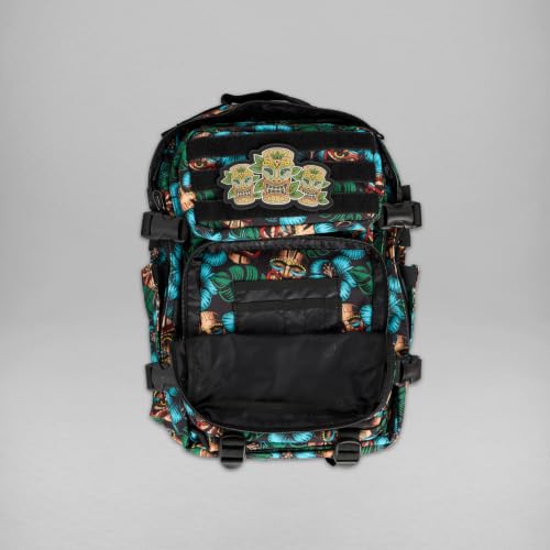 WOLFpak 25L Athletic Gym Backpack - Durable 1000D Waterproof Oxford Material with MOLLE Webbing, Laptop Pocket - color: Tiki