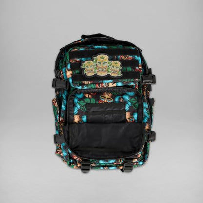 WOLFpak 25L Athletic Gym Backpack - Durable 1000D Waterproof Oxford Material with MOLLE Webbing, Laptop Pocket - color: Tiki