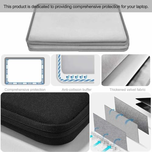 Hseok Laptop Case 13 Inch Sleeve Compatible with MacBook Neo 13, MacBook Air Pro 13 M5/M4/M3/M2/M1, iPad Pro Air 12.9" 13", XPS 13, Protective Computer Bag with Side Pocket & Dual Zippers,B01K01 - color: B01K01, size: 13"