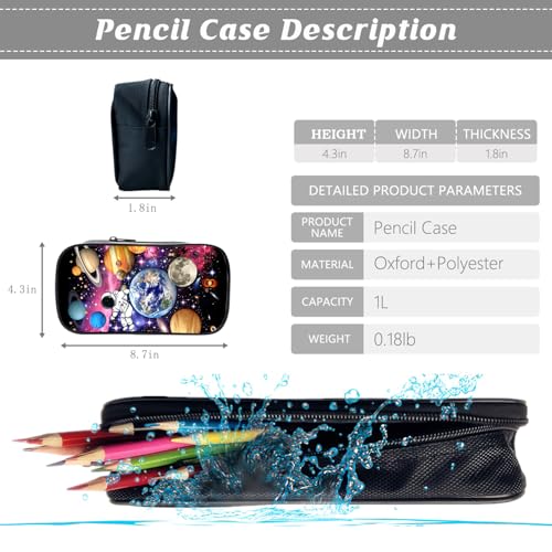 Kids Backpack School Bookbag 16inch Schoolbag With Lunch Box Bag And Pencil Case Set For Boys Girls - color: Space