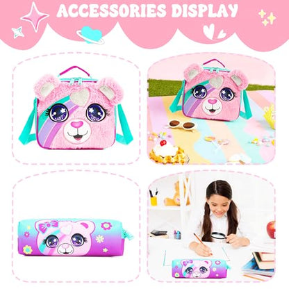 Meetbelify Kids School Backpacks for Girls Boys Backpack with Lunch Bag for Elmentary Students - color: 01 Bear