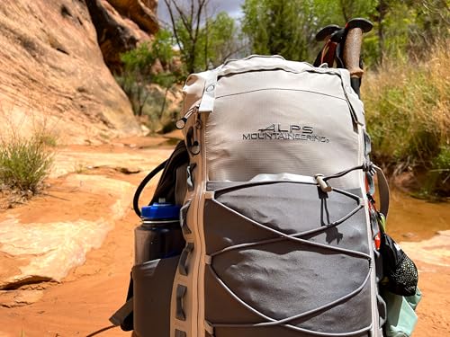 ALPS Mountaineering Nomad RT 50, Roll-Top Internal Frame Hiking Pack - color: Gray/Gray