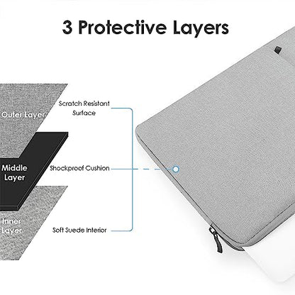 ProElife 15-Inch Laptop Sleeve Case for 2025-2023 MacBook Air 15 inch with M4 M3 M2 Accessory Traveling Carrying Case Water-Resistant Bag Cover for MacBook Air 15'' 2025 2024 2023 M4 M3 M2 (Gray) - color: Gray