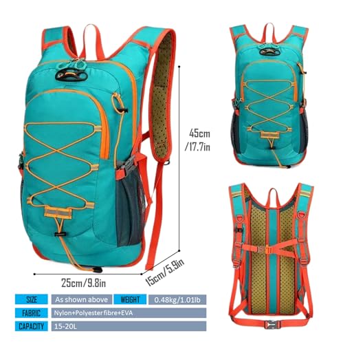 Lightweight Cycling Hydration Backpack,Large Capacity Pack for Travel,Hiking,Climbing,Skiing,Running Daypack for Men Women (Green) - color: Green