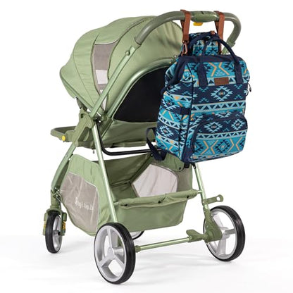Montana West Wrangler Diaper Bag Backpack Aztec Callie Bag Travel Backpack Purses Western Multi-Function Baby Bags for Mom - color: Navy