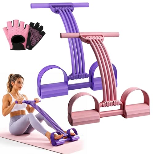 2026 Upgraded Pedal Resistance Bands with Handles, Multifunction Tension Rope, Elastic Yoga Resistance Band, Home Exercise Equipment for Full Body Workout, Yoga, Stretching - color: C-Mixed