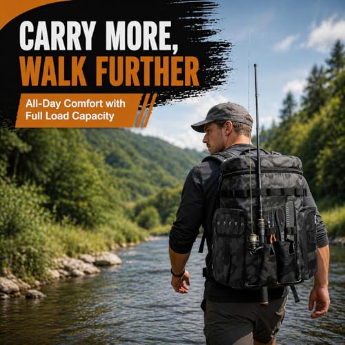 FUNHORUN Fishing Bucket Organizer with 5 Gallon Bucket & 360° Rotating Seat Lid, Fishing Tackle Bag with Backpack Straps, Full Water-Resistant Design & Multi-Pockets (Fishing Tools Not Included) - style: Complete Set (Including Bucket & 360° Rotating Seat