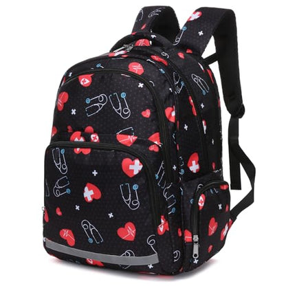 Gatycallaty Nurse Backpack for Women Girls Laptop Work Bag College Nursing Assitant Cna Cma Home Health Hospital Commuter Essentials Gift (heart) - color: Heart