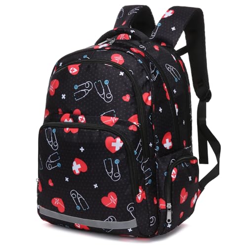 Gatycallaty Nurse Backpack for Women Girls Laptop Work Bag College Nursing Assitant Cna Cma Home Health Hospital Commuter Essentials Gift (heart) - color: Heart