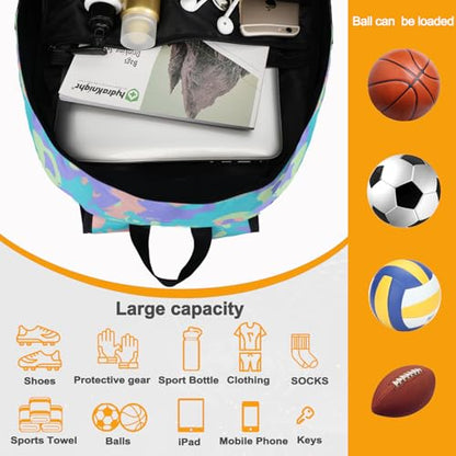 Goloni Soccer Backpack,Basketball Backpack with Ball Compartment & Shoe Compartment,Backpack for Basketball,Soccer - color: Green Camouflage