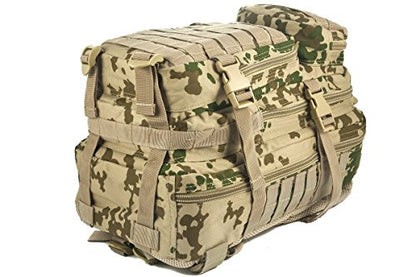 Mil-Tec Unisex Assault Pack - Rugged Durable Lightweight Ergonomic Versatile Tactical Outdoor Camping Hiking Backpack with Adjustable Padded Shoulder Straps & MOLLE Loops, Tropical Camo, 20L - color: Tropical Camo, style: 20l