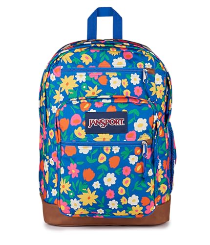 JanSport Cool Backpack with 15-inch Laptop Sleeve, Large Computer Bag Rucksack with 2 Compartments, Ergonomic Straps, Flower Market - color: Flower Market