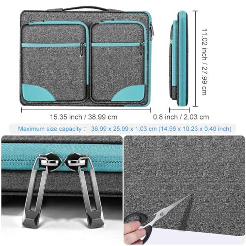 Hseok Laptop Case 15 15.6 16 inch Sleeve with Handle & Straps,Sapphire - color: Sapphire, size: 15"-15.6"