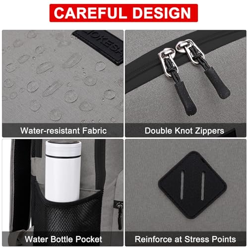 Casual Laptop Backpack,School Backpack Large Bookbag with USB for High School College Students Office Business, Grey - color: Grey, size: 15.6 Inch