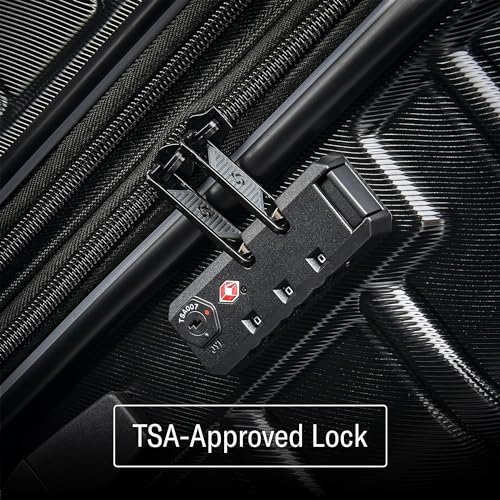 Samsonite Omni 2 Hardside 3 Piece Set - Includes Global Carry-On, Medium, & Large Checked Suitcases - 360° Dual Spinner Wheels - Integrated TSA Lock & Expansion - Amazon Exclusive - Midnight Black - color: Midnight Black, size: 3-Piece Set (Carry on/Mediu