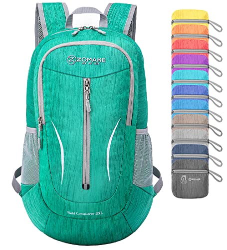 ZOMAKE 25L Ultra Lightweight Packable Backpack, Foldable Hiking Backpacks Water Resistant Small Folding Daypack for Travel(Dark Green) - color: Dark Green