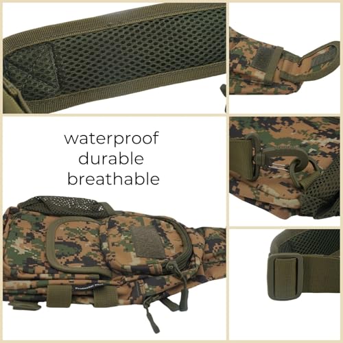 Sling Bag Crossbody Backpack for Men Women Travel Outdoor Camping (Jungle camouflage) - color: Jungle Camouflage