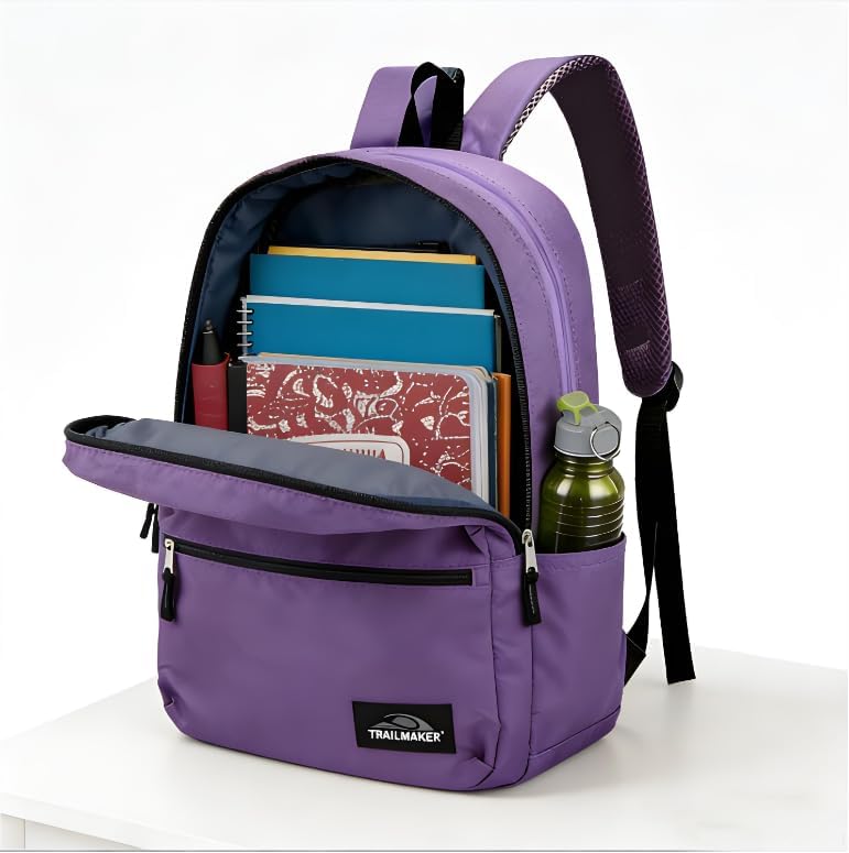 Lightweight Travel Backpack, Casual Daypack, Durable Commuter Bag, Adjustable Shoulder Straps, for Work, Hiking(Purple)