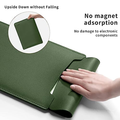 Laptop Sleeve Case for New MacBook Air M4/M3/M2 13.6"/Pro/Max A3240 A3113 A2442 Pro 14, 13.5 Surface 5/4/3/2/1, 14" Dell ASUS Acer Chromebook/HP Stream/IdeaPad, with Small Case, Green - color: Green, size: 13.6-14 inch