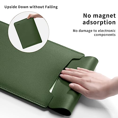 Laptop Sleeve Bag Compatible with MacBook 12 A1534/Air 11 13 M1 A2337/Pro 13 A2338, 11.6-12.3 Acer Chromebook/HP Stream/ASUS/Surface Pro 8/7/6/X/5/4/3, PU Bag with Small Case, Green - color: Green, size: 12-13.3 inch