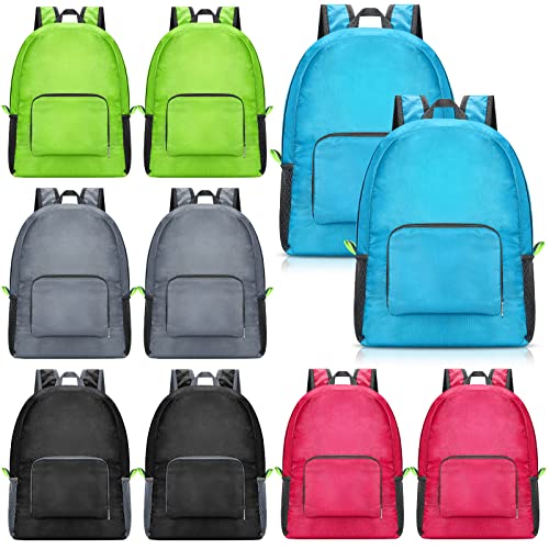Jexine 10 Pcs Backpacks in Bulk 16.5 Inches Back Pack Basic Backpack for Adult Lightweight Outdoor Travel Book Bags(Multicolor) - color: Multicolor
