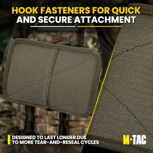 M-Tac Mesh Organizer Pouch with Hook & Loop Backing, EDC Tactical Admin Pouch, Backpack Organizer Insert, Small Gear Utility Bag - color: Ranger Green