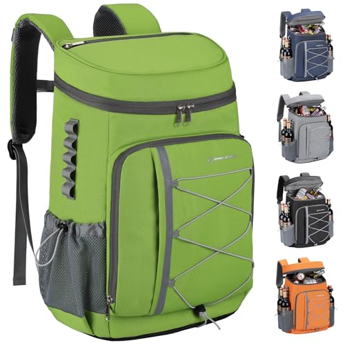 Maelstrom Cooler Backpack - 35/50 Can Insulated Soft Cooler Lunch Bag for Camping, Beach, Hiking & Shopping - color: Green, size: 50 Can
